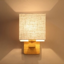 Luminária de mesa minimalista de madeira maciça Luminária de mesa de cabeceira