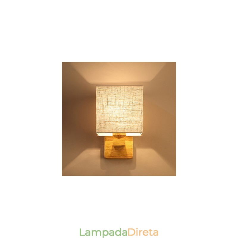 Luminária de mesa minimalista de madeira maciça Luminária de mesa de cabeceira