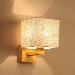 Luminária de mesa minimalista de madeira maciça Luminária de mesa de cabeceira