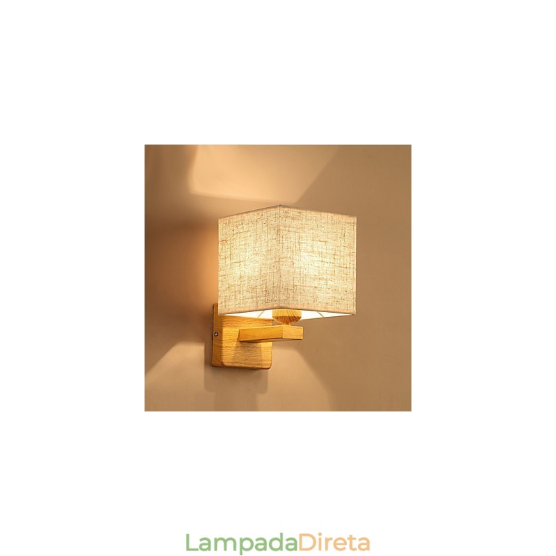Luminária de mesa minimalista de madeira maciça Luminária de mesa de cabeceira