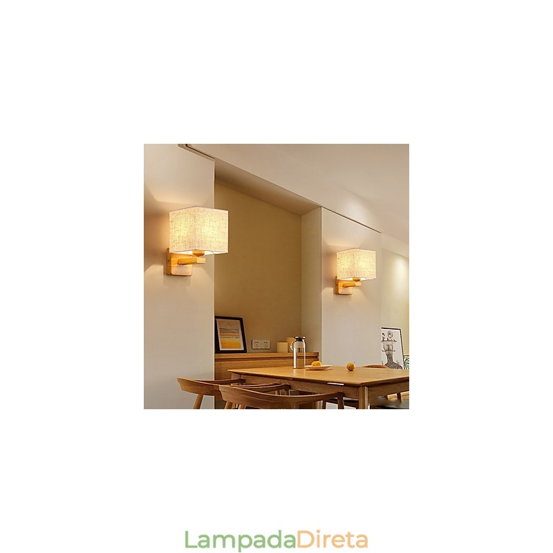 Luminária de mesa minimalista de madeira maciça Luminária de mesa de cabeceira