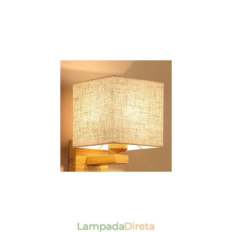 Luminária de mesa minimalista de madeira maciça Luminária de mesa de cabeceira