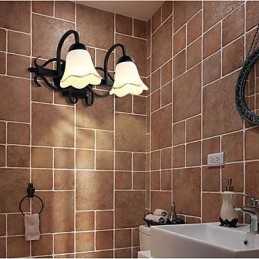 Luminária de parede galvanizada rústica Lodge para iluminação de banheiro Downlight