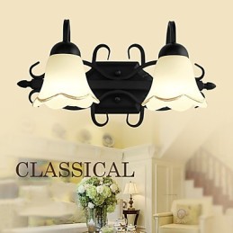 Luminária de parede galvanizada rústica Lodge para iluminação de banheiro Downlight