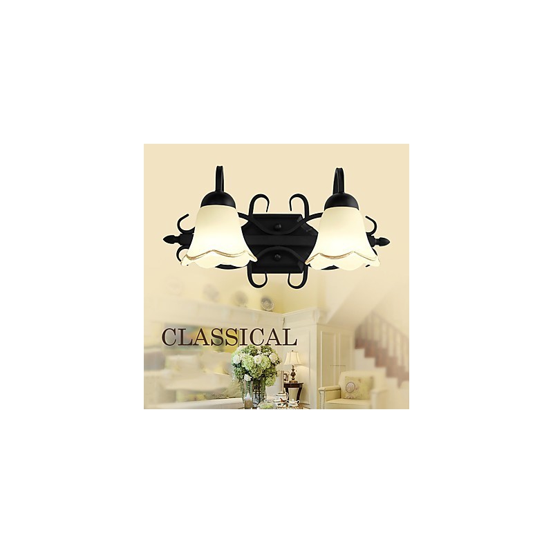 Luminária de parede galvanizada rústica Lodge para iluminação de banheiro Downlight