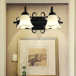 Luminária de parede galvanizada rústica Lodge para iluminação de banheiro Downlight