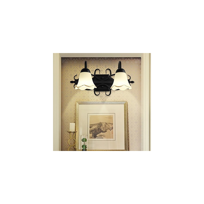 Luminária de parede galvanizada rústica Lodge para iluminação de banheiro Downlight