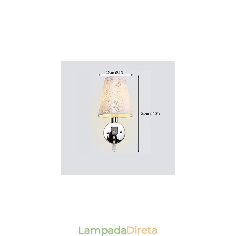 Luminária de parede moderna contemporânea galvanizada para iluminação ambiente