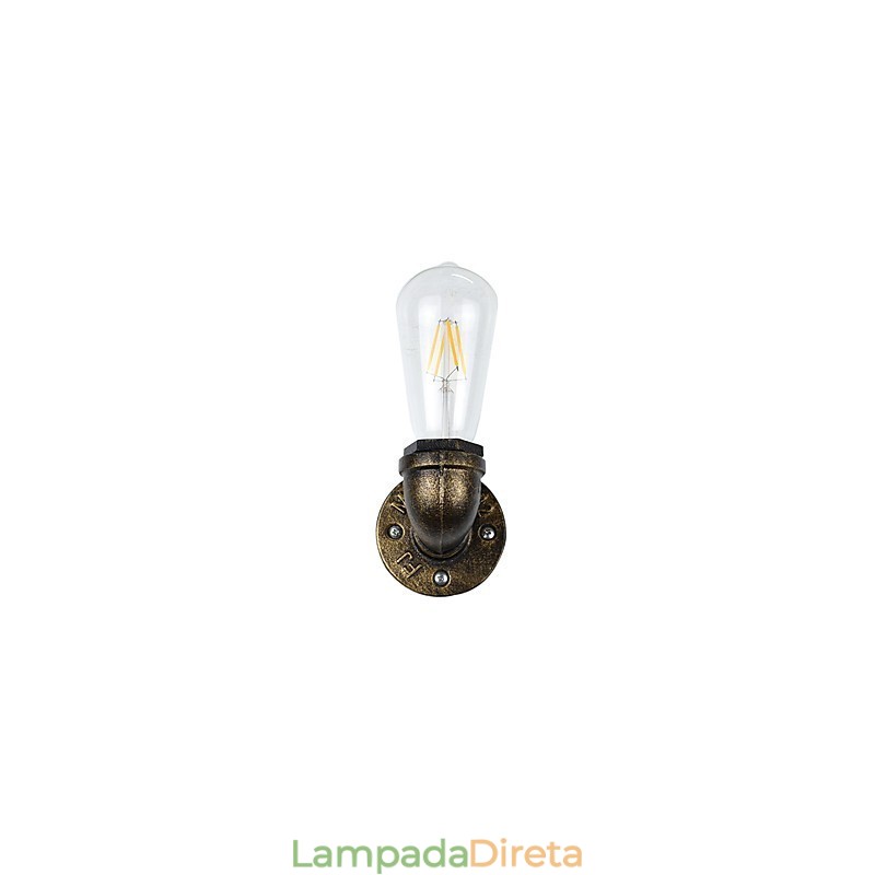 Arandelas de parede rústicas tradicionais clássicas de latão antigo para iluminação ambiente