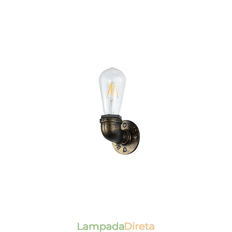 Arandelas de parede rústicas tradicionais clássicas de latão antigo para iluminação ambiente