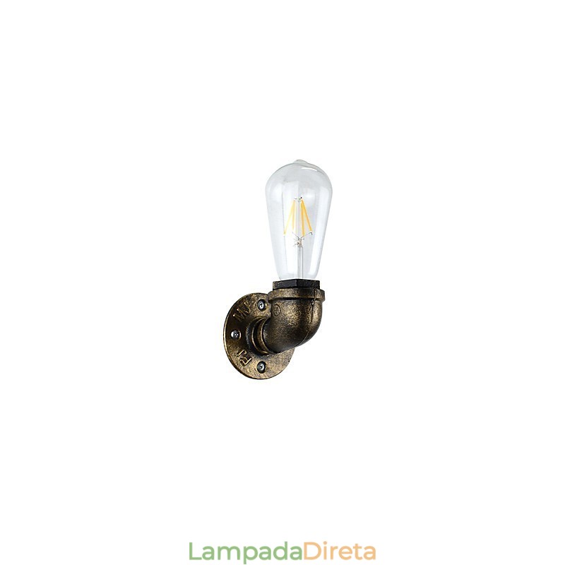 Arandelas de parede rústicas tradicionais clássicas de latão antigo para iluminação ambiente