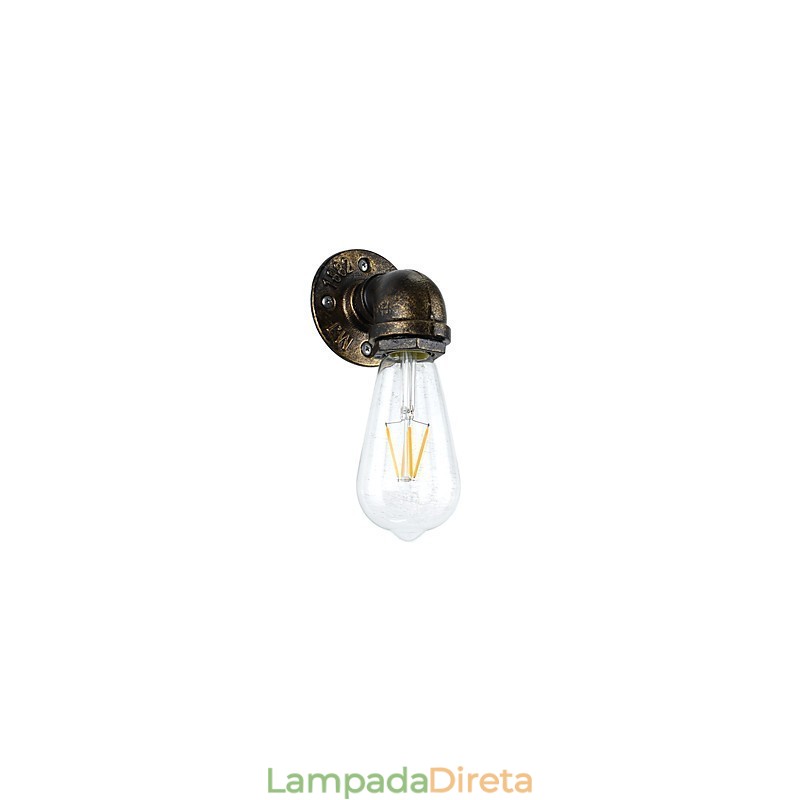 Arandelas de parede rústicas tradicionais clássicas de latão antigo para iluminação ambiente