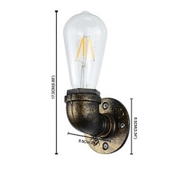 Arandelas de parede rústicas tradicionais clássicas de latão antigo para iluminação ambiente