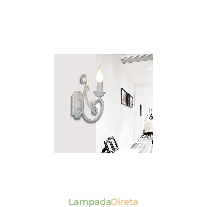 Lâmpada de vela Lâmpada de cabeceira Lâmpada de parede Corredor de ferro Lâmpada de espelho pastoral criativa