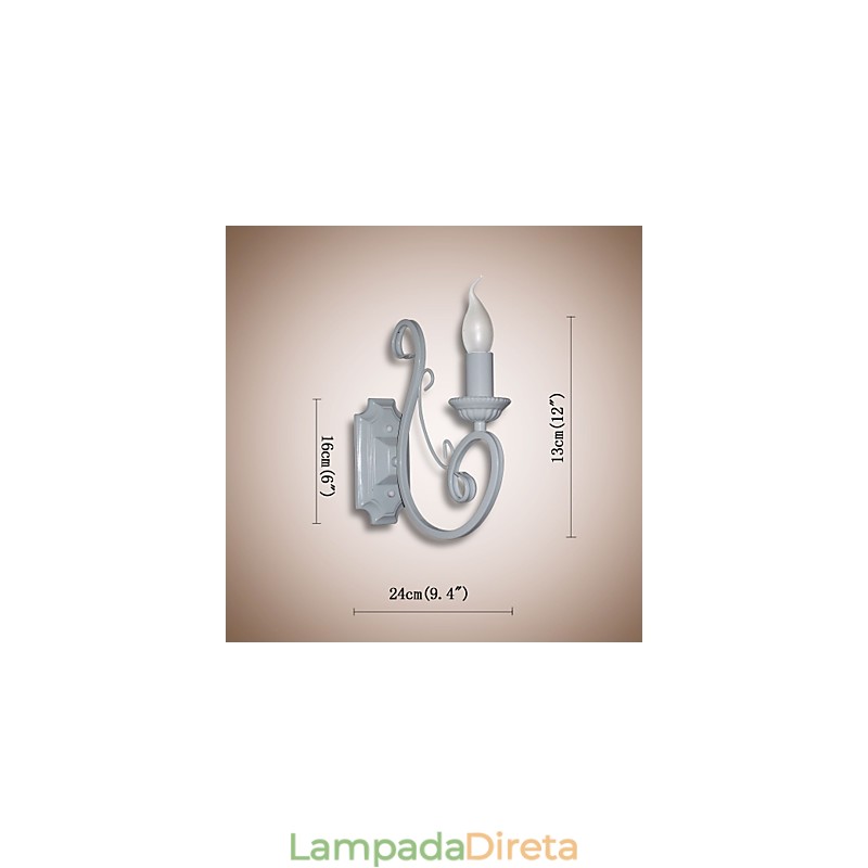 Lâmpada de vela Lâmpada de cabeceira Lâmpada de parede Corredor de ferro Lâmpada de espelho pastoral criativa