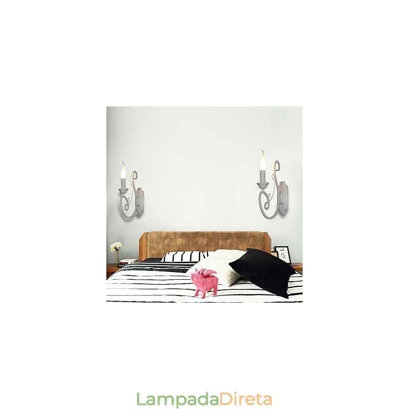 Lâmpada de vela Lâmpada de cabeceira Lâmpada de parede Corredor de ferro Lâmpada de espelho pastoral criativa
