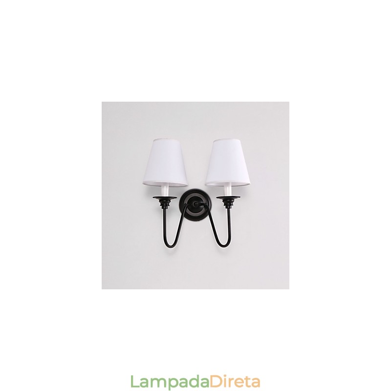 Acabamento em óxido preto rústico Lodge, recurso para proteção dos olhos, arandelas de parede com luz ambiente, luminária de parede