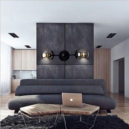 Rústico Lodge Country Galvanizado Característica para Mini Estilo Ambient Light Wall Appliques Wall Light