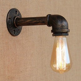 Pintura retrô country para apliques de parede com luz ambiente e braço oscilante estilo mini