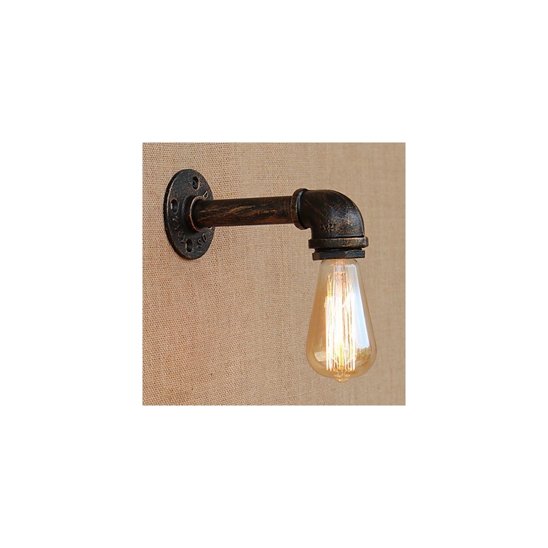 Pintura retrô country para apliques de parede com luz ambiente e braço oscilante estilo mini
