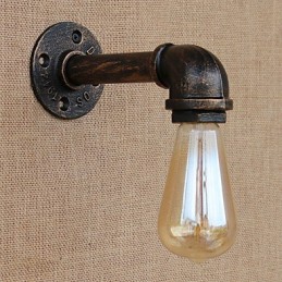 Pintura retrô country para apliques de parede com luz ambiente e braço oscilante estilo mini