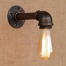 Pintura retrô country para apliques de parede com luz ambiente e braço oscilante estilo mini
