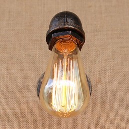 Pintura retrô country para apliques de parede com luz ambiente e braço oscilante estilo mini
