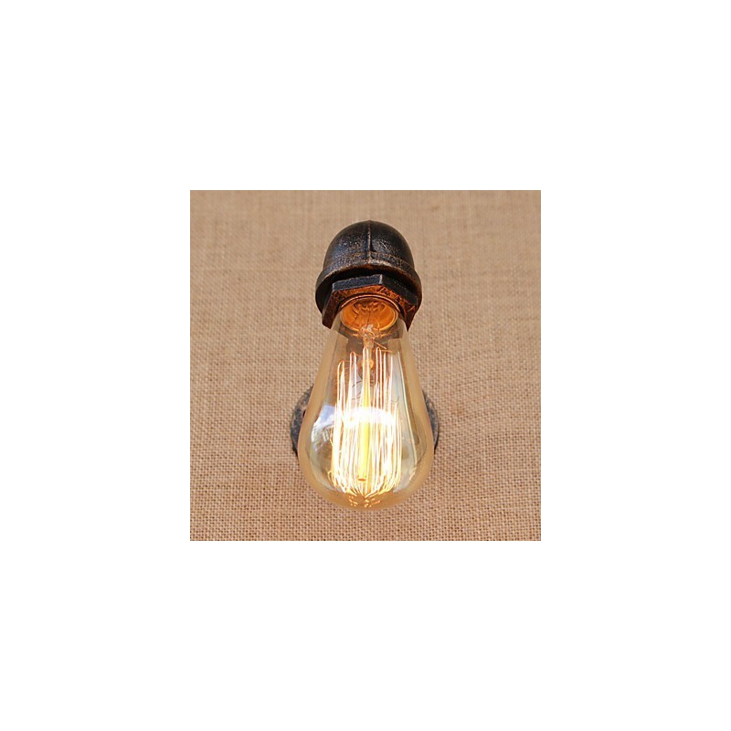 Pintura retrô country para apliques de parede com luz ambiente e braço oscilante estilo mini