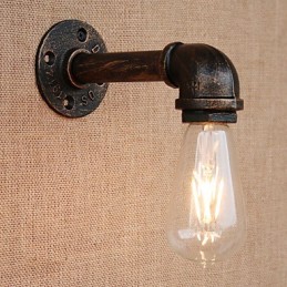 Pintura retrô country para apliques de parede com luz ambiente e braço oscilante estilo mini