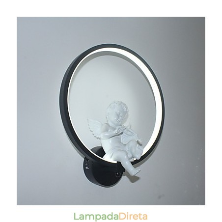 Luminária de parede moderna, criativa, personalidade, designer, anjo, decoração, lâmpada de alumínio, integrada, corredor, luminária de parede Luminária de parede moderna, criativa, personalidade, designer, anjo, decoração, lâmpada de alumínio, integrada, corredor, luminária de parede