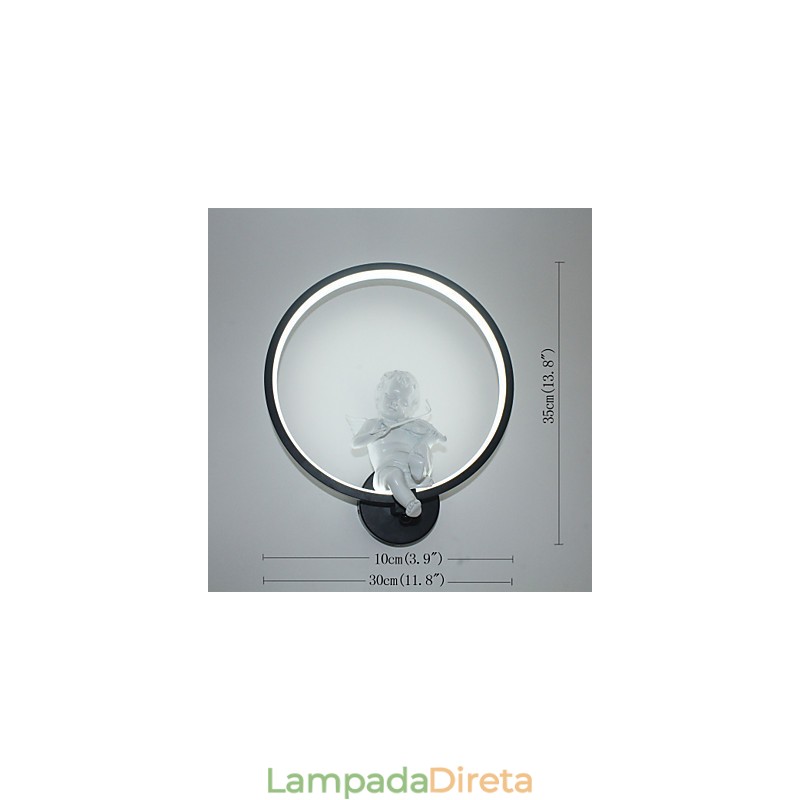 Luminária de parede moderna, criativa, personalidade, designer, anjo, decoração, lâmpada de alumínio, integrada, corredor, luminária de parede
