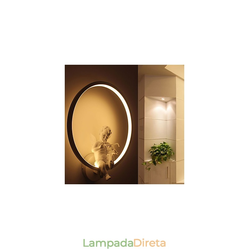 Luminária de parede moderna, criativa, personalidade, designer, anjo, decoração, lâmpada de alumínio, integrada, corredor, luminária de parede