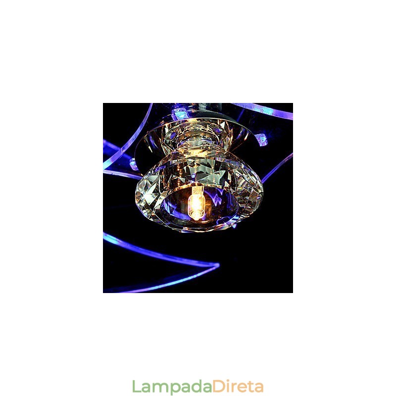 Lustre Moderno Cristal Living 3 Luzes