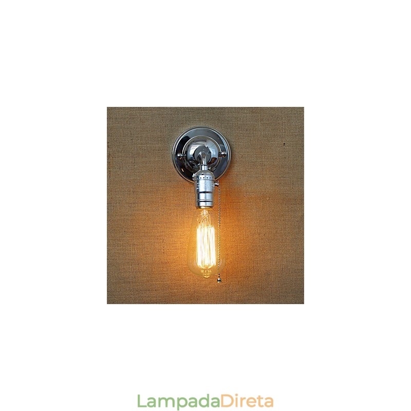 Luminária de parede retrô loft edison, luminária de parede para quarto, para cima e para baixo, rústica, industrial, de cabeça única, corredor, sala de estar, mini decoração de parede