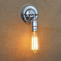 Luminária de parede retrô loft edison, luminária de parede para quarto, para cima e para baixo, rústica, industrial, de cabeça única, corredor, sala de estar, mini decoração de parede