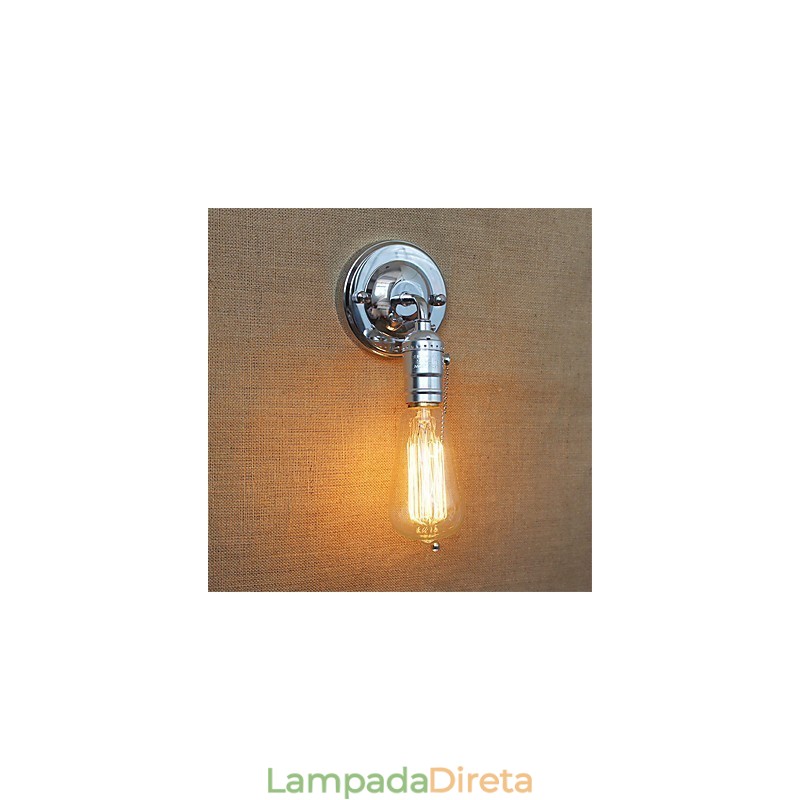 Luminária de parede retrô loft edison, luminária de parede para quarto, para cima e para baixo, rústica, industrial, de cabeça única, corredor, sala de estar, mini decoração de parede