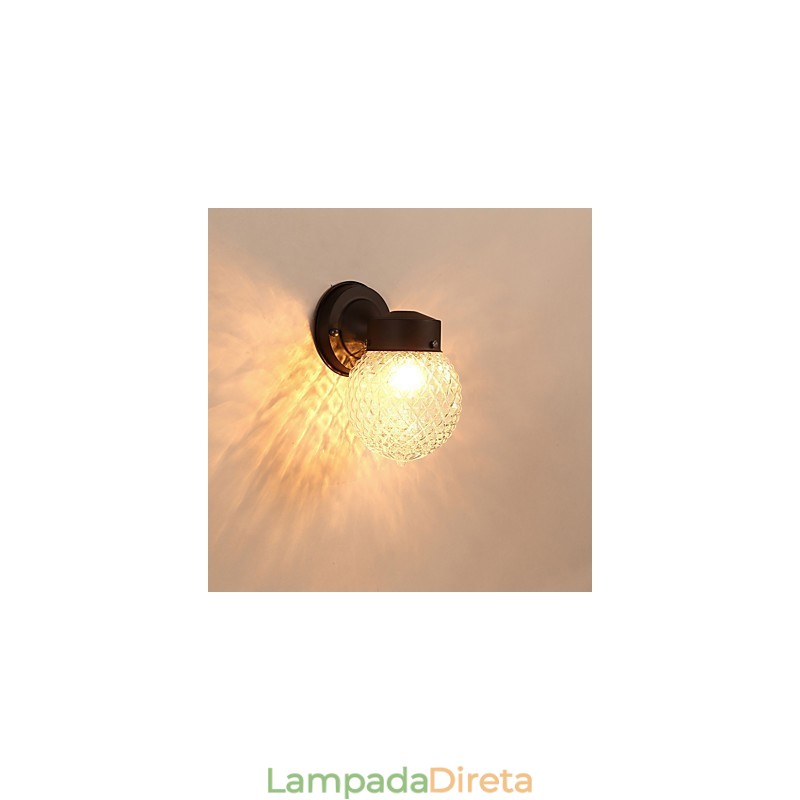 Luminária de parede moderna contemporânea com acabamento em óxido preto para arandelas de parede com luz ambiente estilo mini