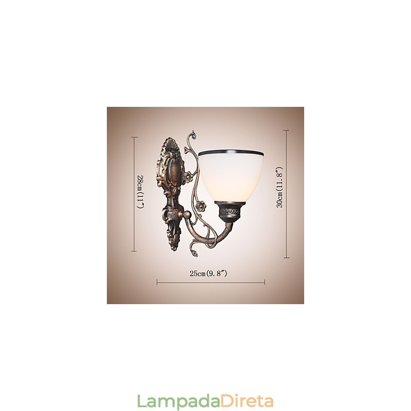 Luminária de parede americana simples Luminária de cabeceira Luminária decorativa para sala de estar Luminária de parede criativa em ferro forjado estilo europeu