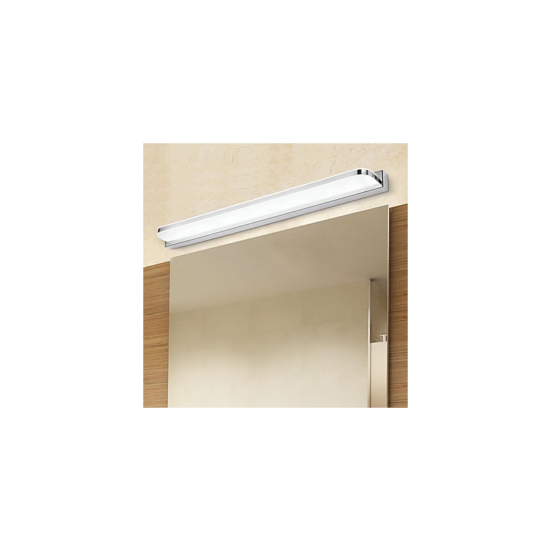Recurso eletrogalvanizado moderno contemporâneo integrado para iluminação de banheiro com luz ambiente Luz de parede