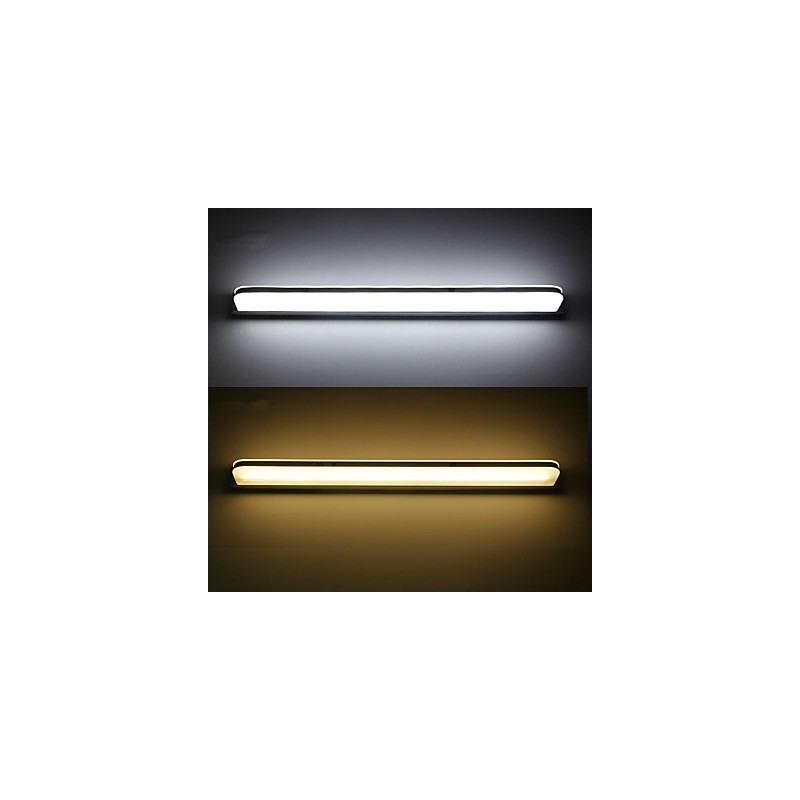 Recurso eletrogalvanizado moderno contemporâneo integrado para iluminação de banheiro com luz ambiente Luz de parede