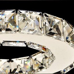 Cristal Flush Mount 5 Luzes Moderno Transparente Galvanoplastia Aço Inoxidável