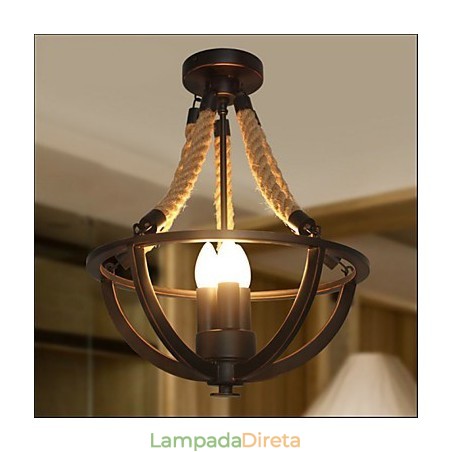 American Ceiling Retro Corda Simples Luminária American Ceiling Retro Corda Simples Luminária