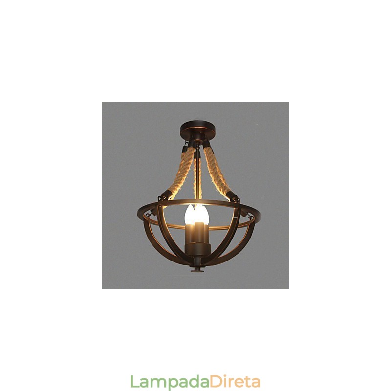 American Ceiling Retro Corda Simples Luminária