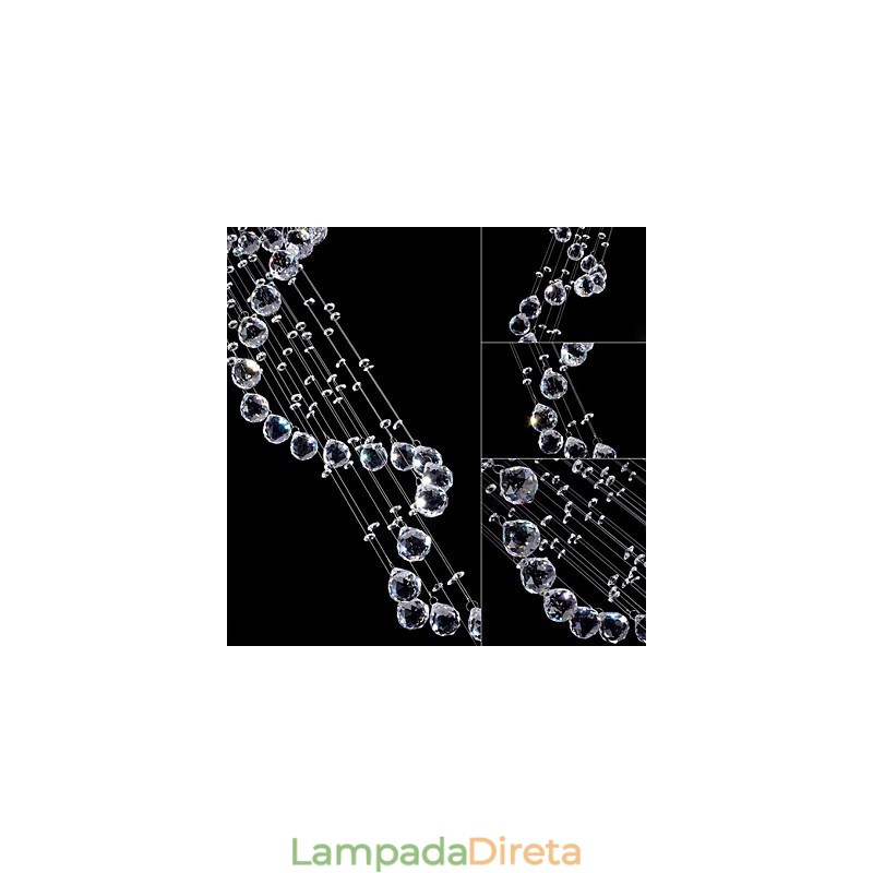 Lustre de cristal pendente, iluminação, 5 luzes, prata, canpoy, transparente, k9, cristal, hélice, teto, lâmpadas
