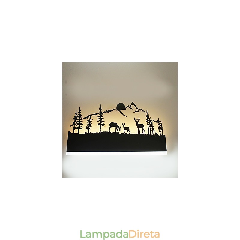 Recurso integrado para arandelas de parede com luz ambiente