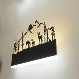 Recurso integrado para arandelas de parede com luz ambiente