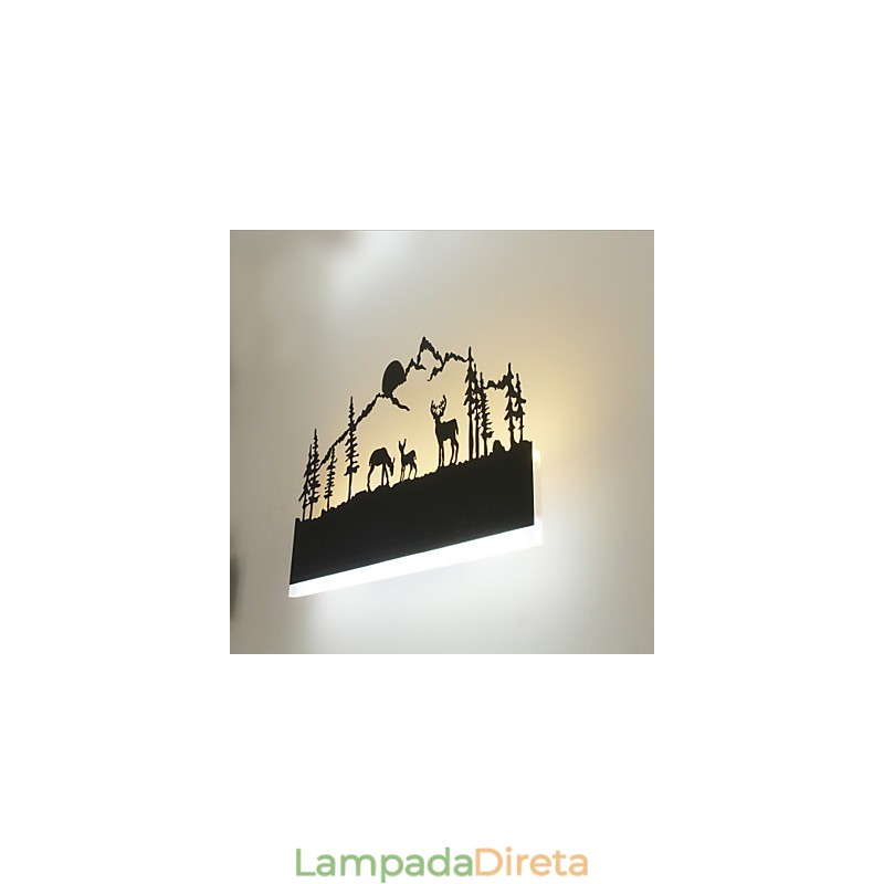 Recurso integrado para arandelas de parede com luz ambiente
