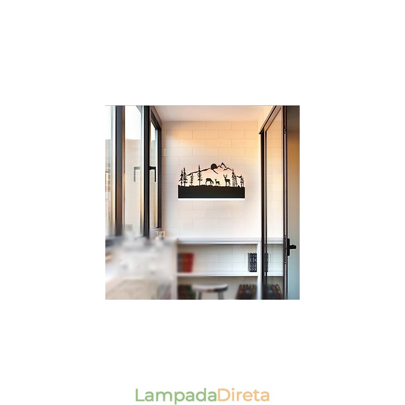 Recurso integrado para arandelas de parede com luz ambiente