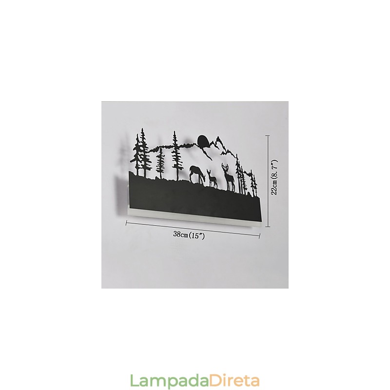 Recurso integrado para arandelas de parede com luz ambiente