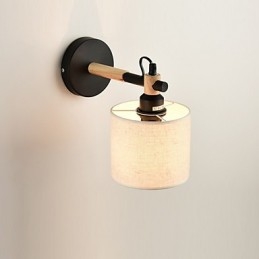 Aplique de parede de tecido moderno e contemporâneo com luz ambiente